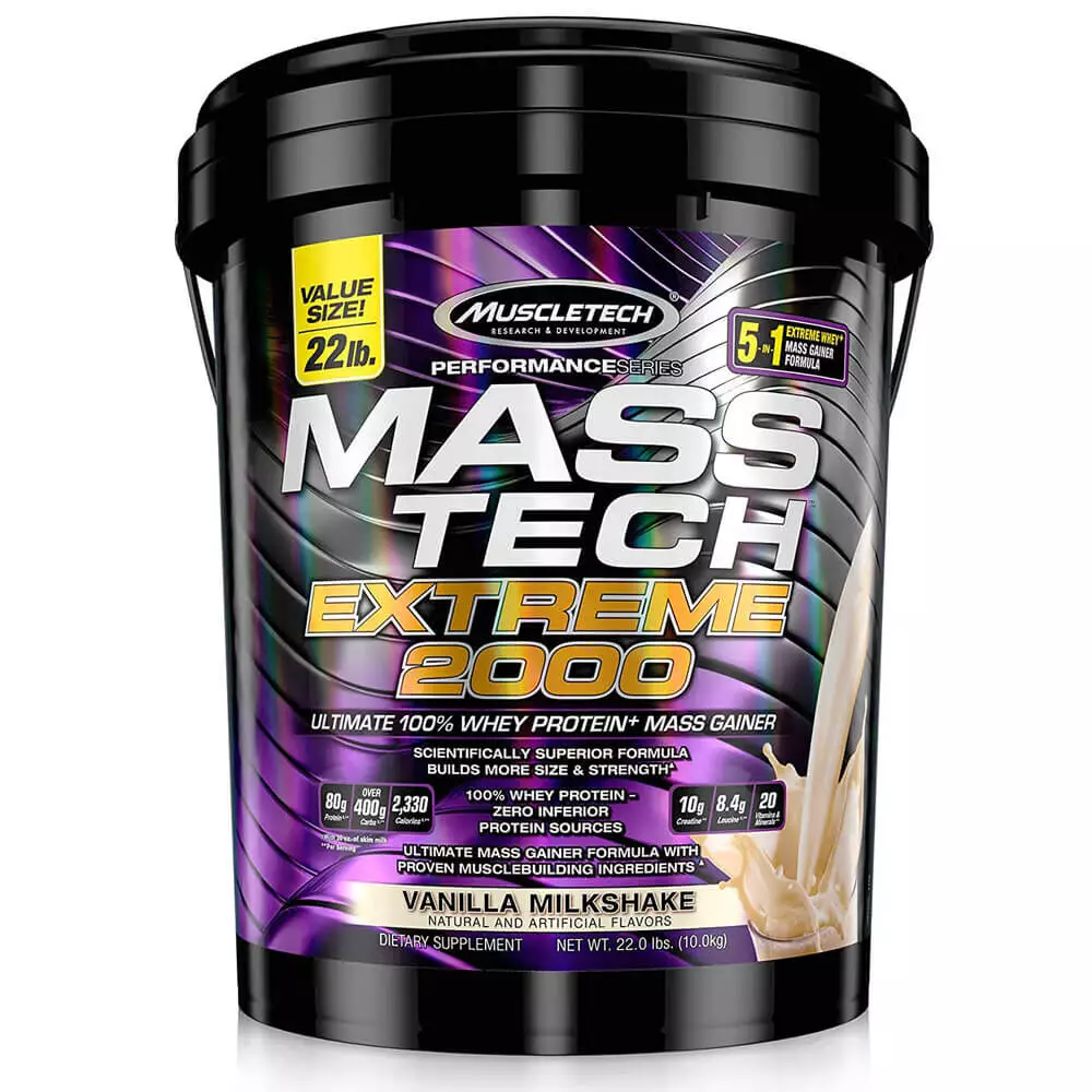 Muscletech Extreme Mass Tech 2000 22lbs Vanilla Milkshake