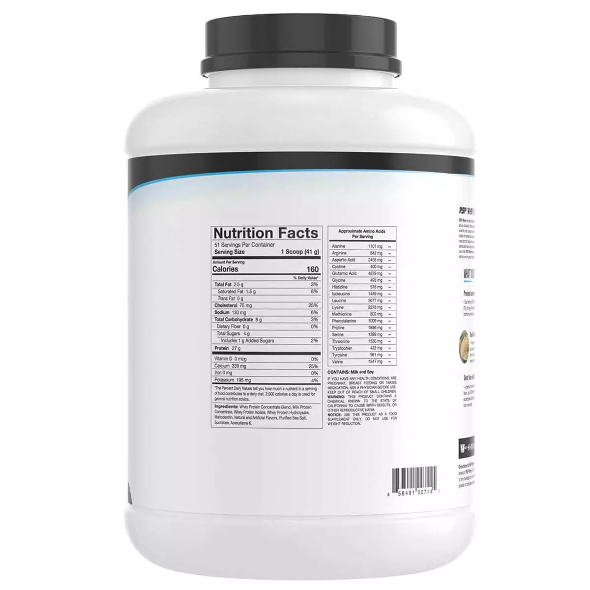 RSP Whey Protein 51 Servings Chocolate Facts