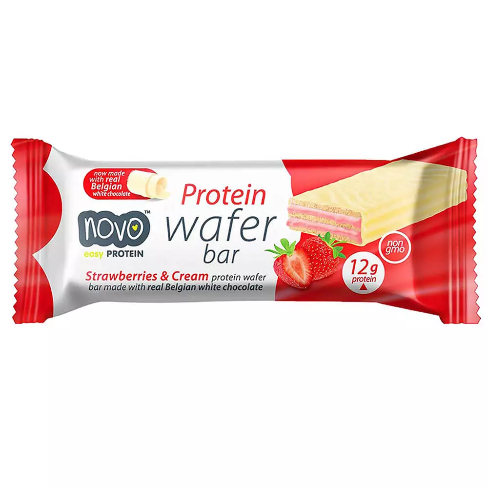 Novo Protein Wafer Bar Strawberry and Cream 40g