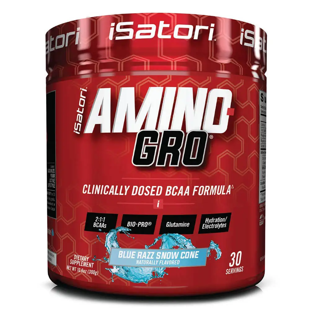 Isatori Amino Gro BCAA Blue Razz Snow Cone 300g 30 Servings