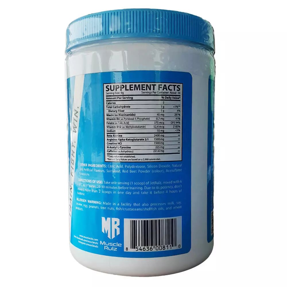 Muscle Rulz Jet Rulz Xtreme 270g Facts