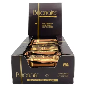 FA Billionaire Protein Bar Peanut Caramel 45g x 18