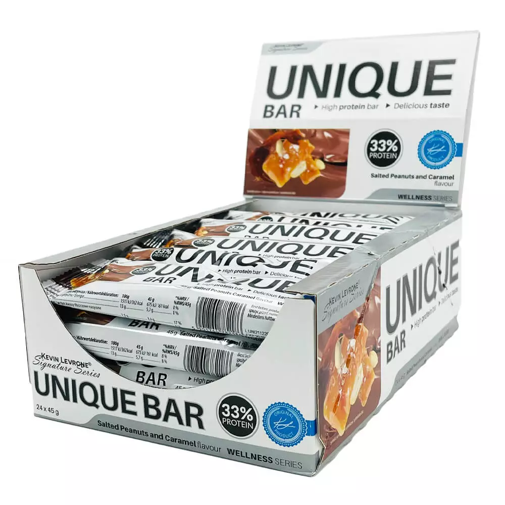 Kevin Levrone Unique Bar Salty Peanut & Caramel 24 x 45g