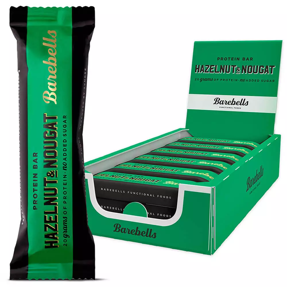 Barebells Protein Bar 55g Hazelnut Nougat Pack of 12