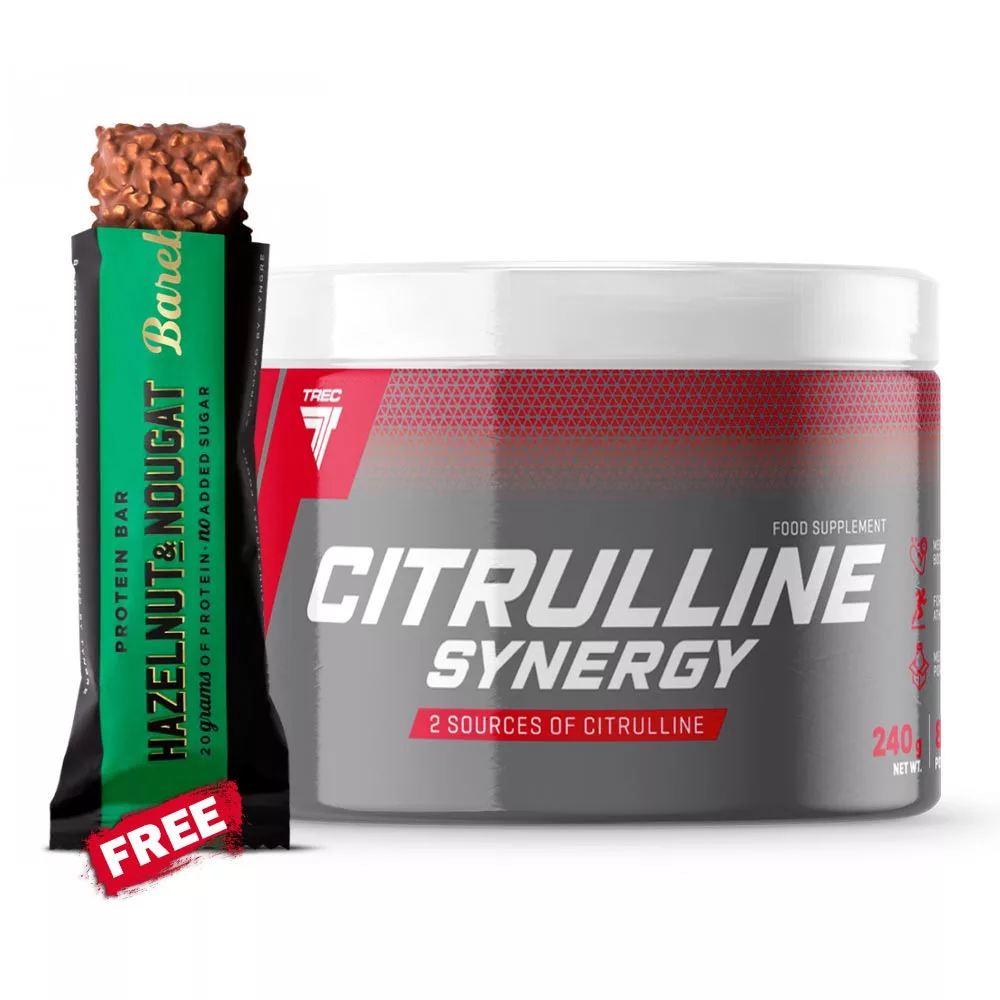 TREC Citrulline Synergy 240g Free Barebells Bar