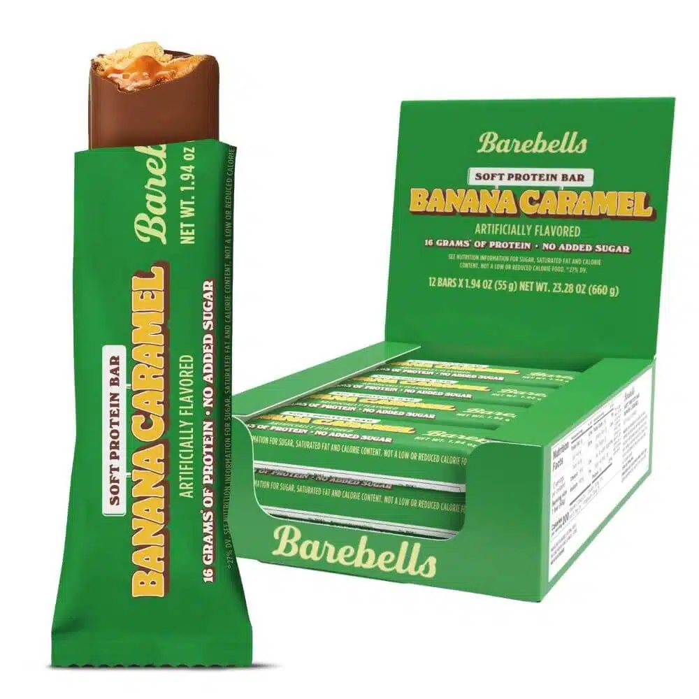 barebells protein bar banana caramel 660g pack of 12