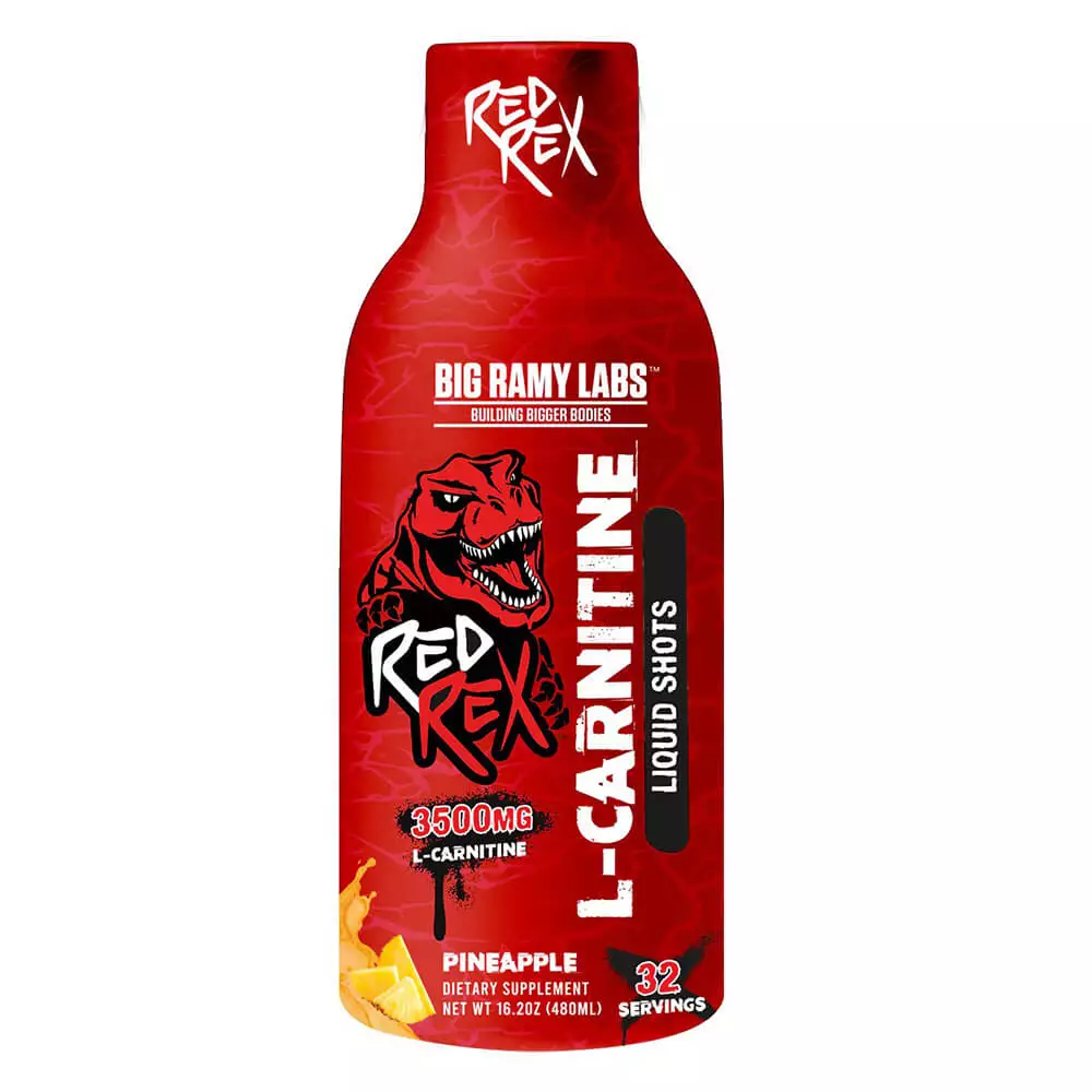 Red Rex L-Carnitine Pineapple Shots Liquid: 32 Servings, 480ml