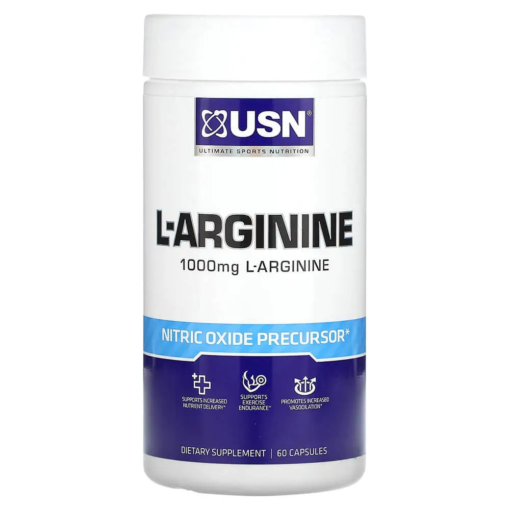 USN L-Arginine 1000mg L-Arginine 60 Capsules 89g 30 Serving