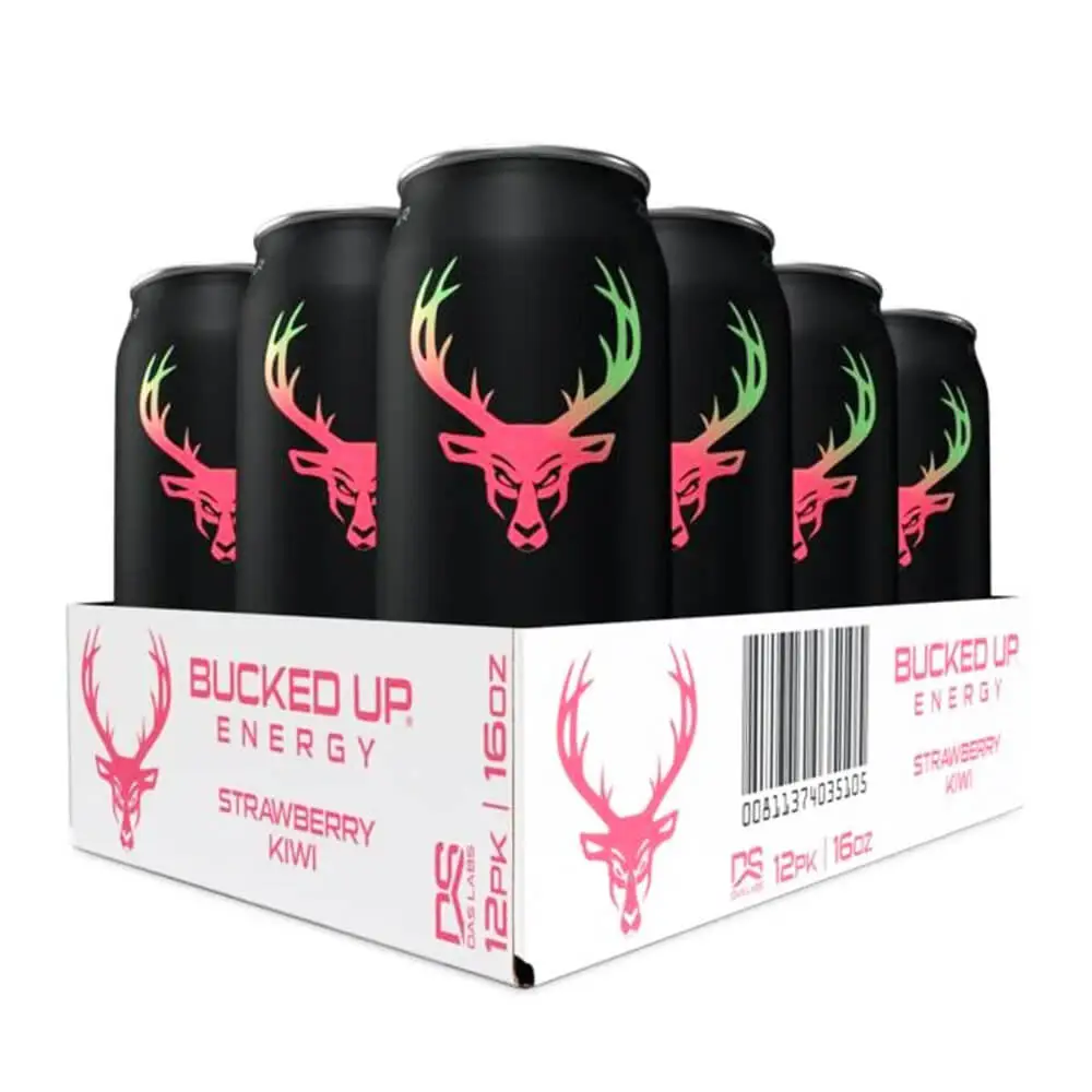 Bucked Up RTD Energy Drink 473 ml, Strawberry kiwi