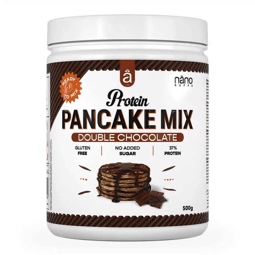 nano supps protein pancake mix, double chocolate