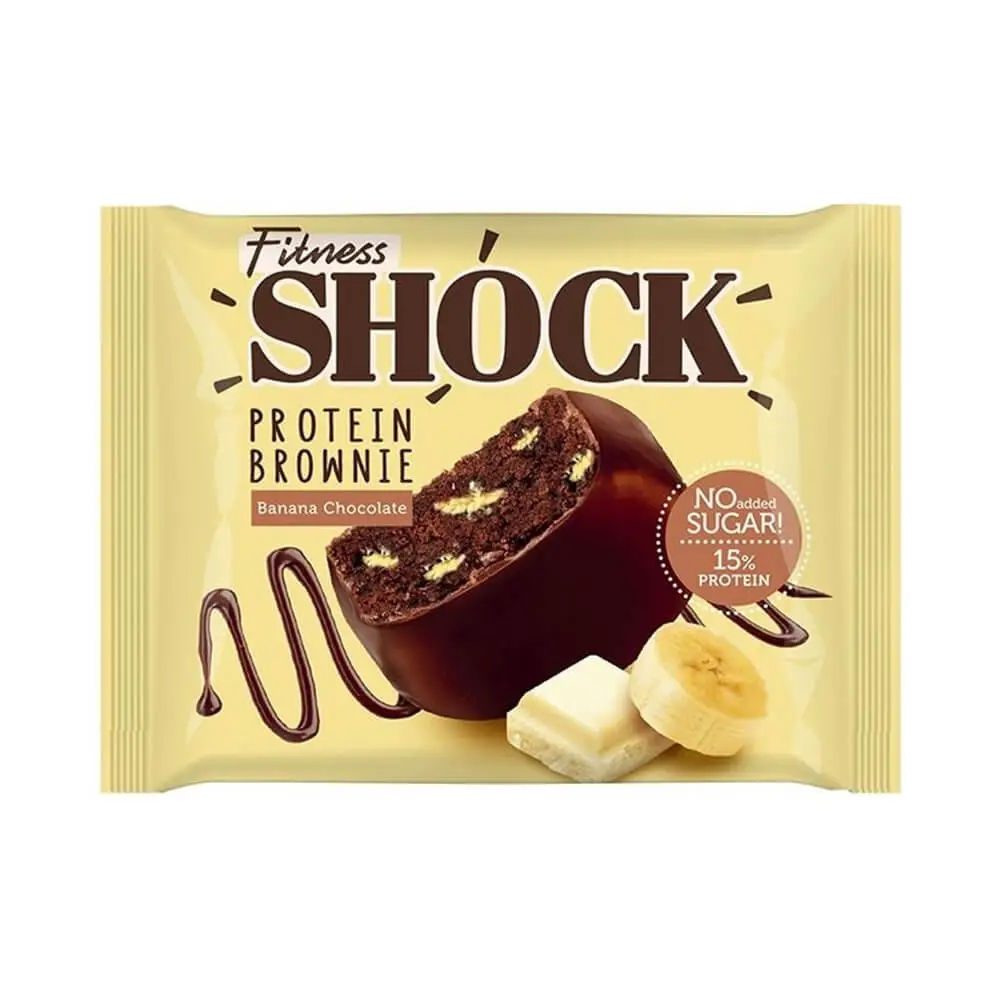 Fitness Shock Protein Brownie Banana Chocolate 50g