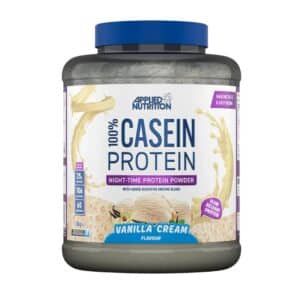 applied nutrition 100% casein protein, vanilla cream