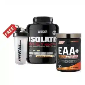 weider isolate whey, eaa+ hydration, a1protein shaker