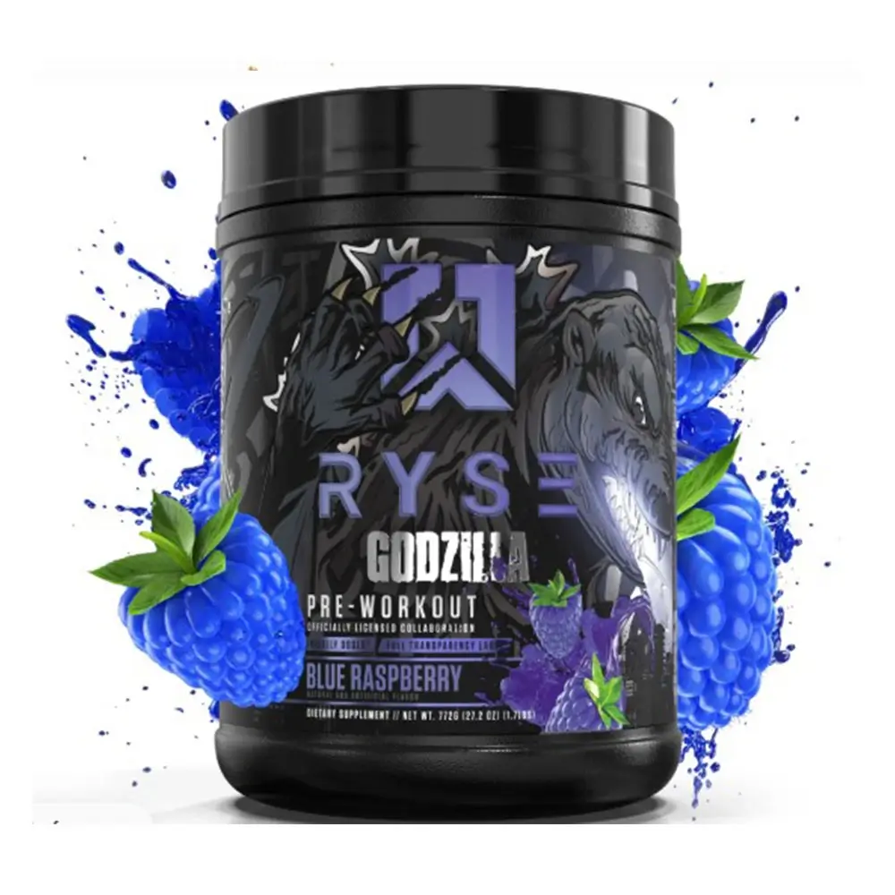 Ryse Godzilla Pre-Workout Extreme Energy Pump & Focus Formula Blue Raspberry