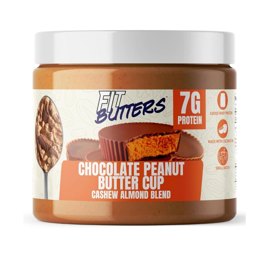 Fit Butters Cashew Almond Blend 7g Protein 454g – High Protein, Low Sugar Creamy Nut Butter
