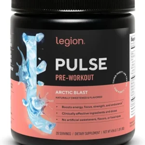 Legion Pulse Pre Workout Supplement – Natural Nitric Oxide Booster for Energy, Focus & Endurance (Creatine-Free)