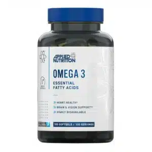 Applied Nutrition Omega 3 100 Softgels Supplement for Heart, Brain & Joint Support