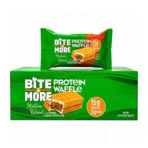 Bite & More Protein Waffle 12 PCS Box – High Protein Crispy Filled Wafers Snack