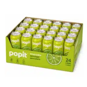 Popit Zero Sugar Zero Calorie Sparkling Drink 330ml Pack of 24