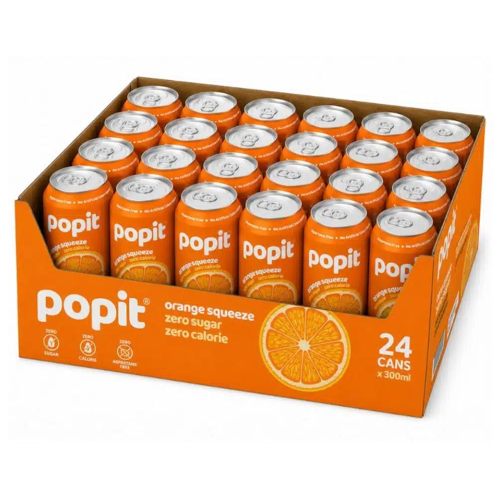 Popit Zero Sugar Zero Calorie Sparkling Drink 330ml Pack of 24 - Image 2
