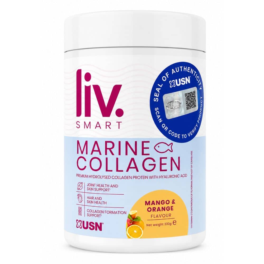 USN Liv. Smart Marine Collagen 330g – Premium Hydrolysed Collagen Protein with Hyaluronic Acid
