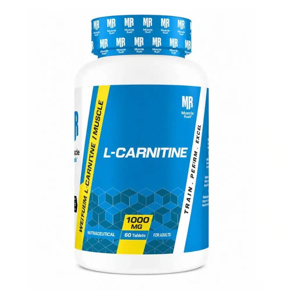 Muscle Rulz L-Carnitine 1000mg Tablets – Fat Metabolism & Energy Support Supplement | 60 Tablets