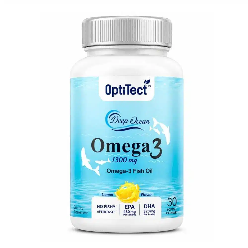 OptiTect Deep Ocean Omega 3 -1300mg 30 Capsules | Premium Fish Oil with EPA & DHA